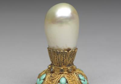 图片[2]-Gold finial inlaid with a Dong pearl for the emperor’s formal court hat, Qing dynasty (1644-1911)-China Archive